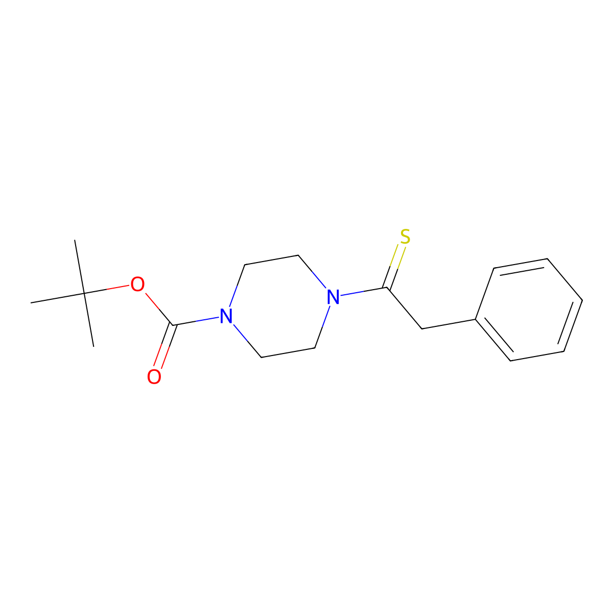 Tert-butyl 4-(2-phenylethanethioyl)piperazine-1-carboxylate molecular structure, CAS 2309797-72-4