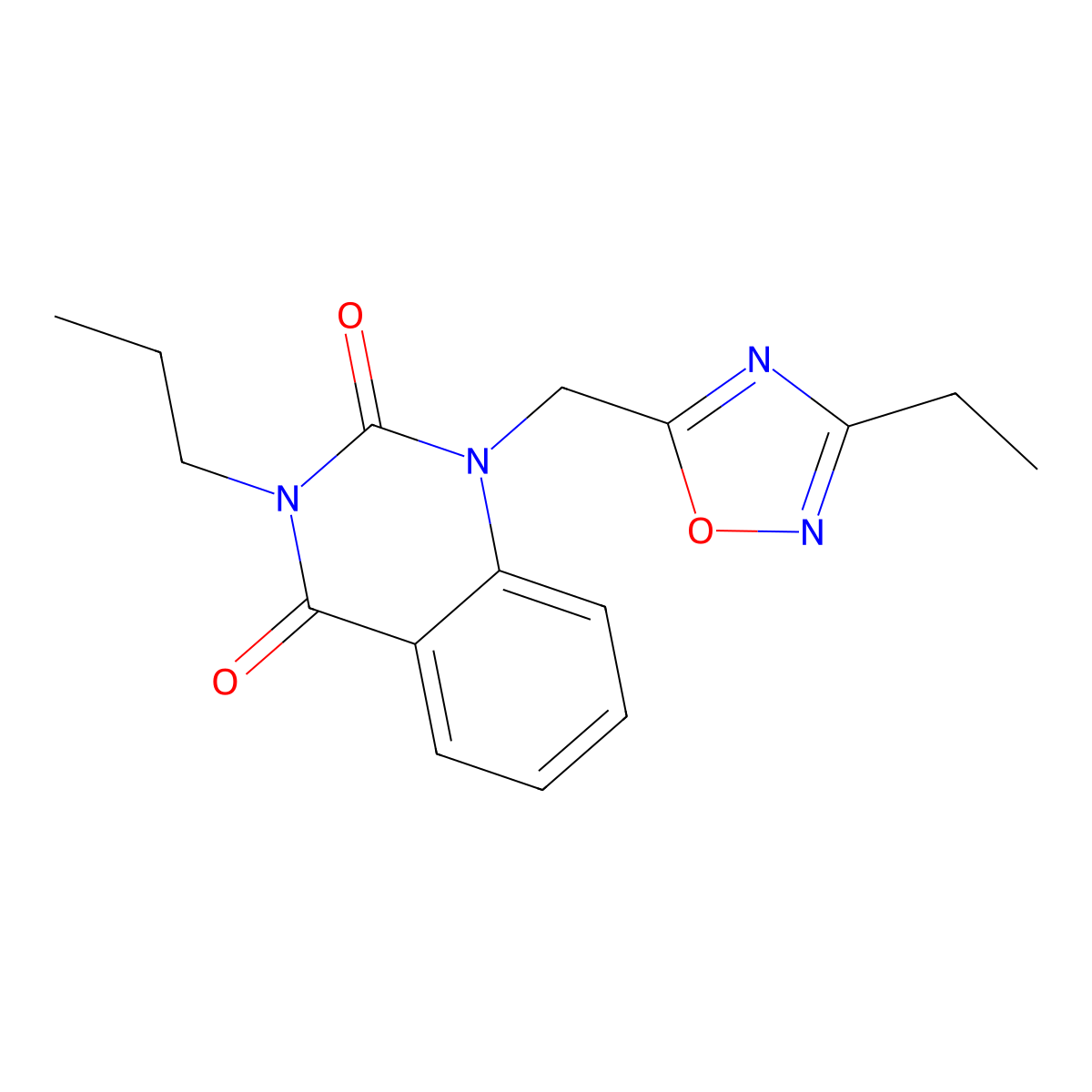 1-((3-ethyl-1,2,4-oxadiazol-5-yl)methyl)-3-propylquinazoline-2,4(1H,3H)-dione molecular structure, CAS 2309800-85-7