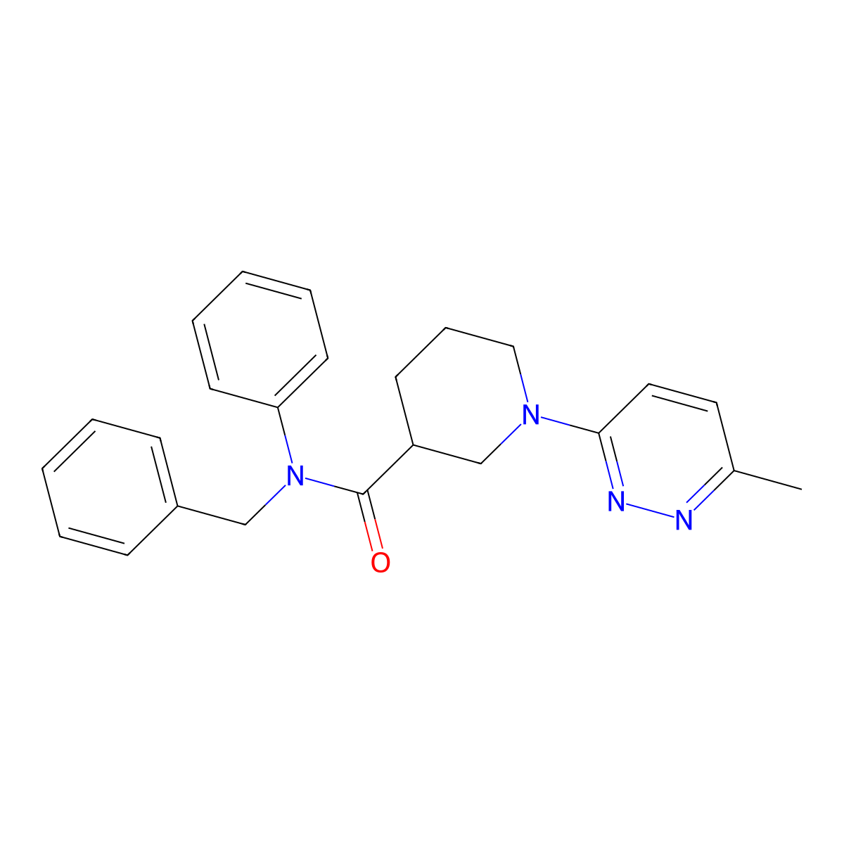 N-benzyl-1-(6-methylpyridazin-3-yl)-N-phenylpiperidine-3-carboxamide molecular structure, CAS 2309802-42-2