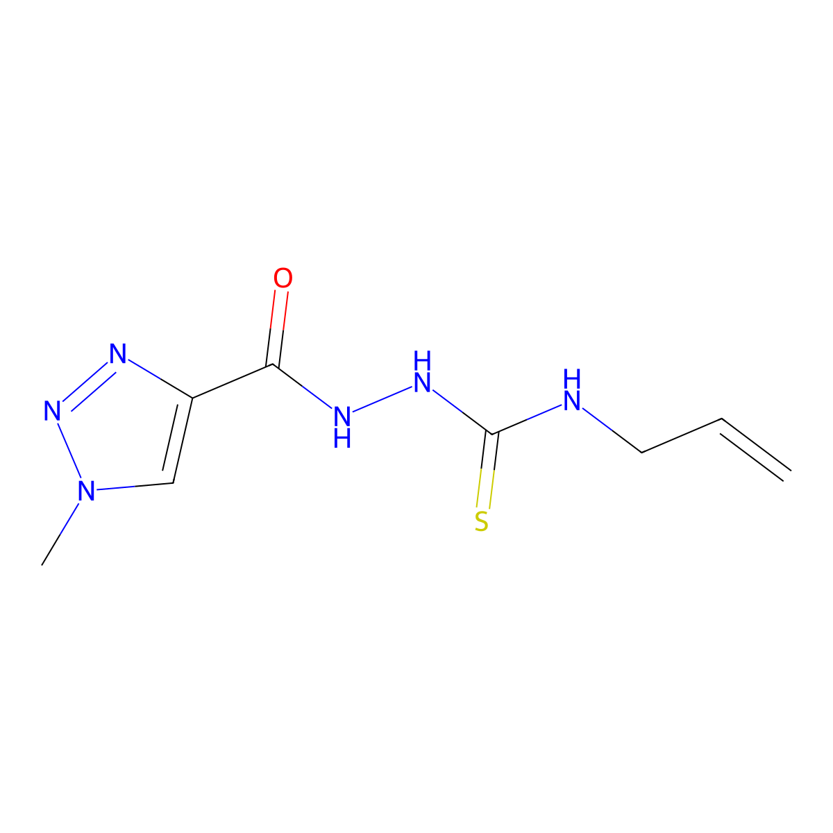 1-[(1-Methyltriazole-4-carbonyl)amino]-3-prop-2-enylthiourea molecular structure, CAS 2309804-00-8
