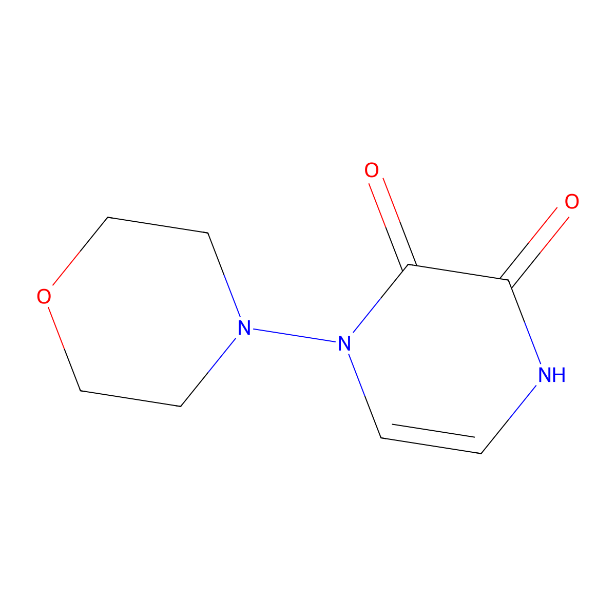 1-Morpholino-1,4-dihydropyrazine-2,3-dione molecular structure, CAS 2309804-80-4