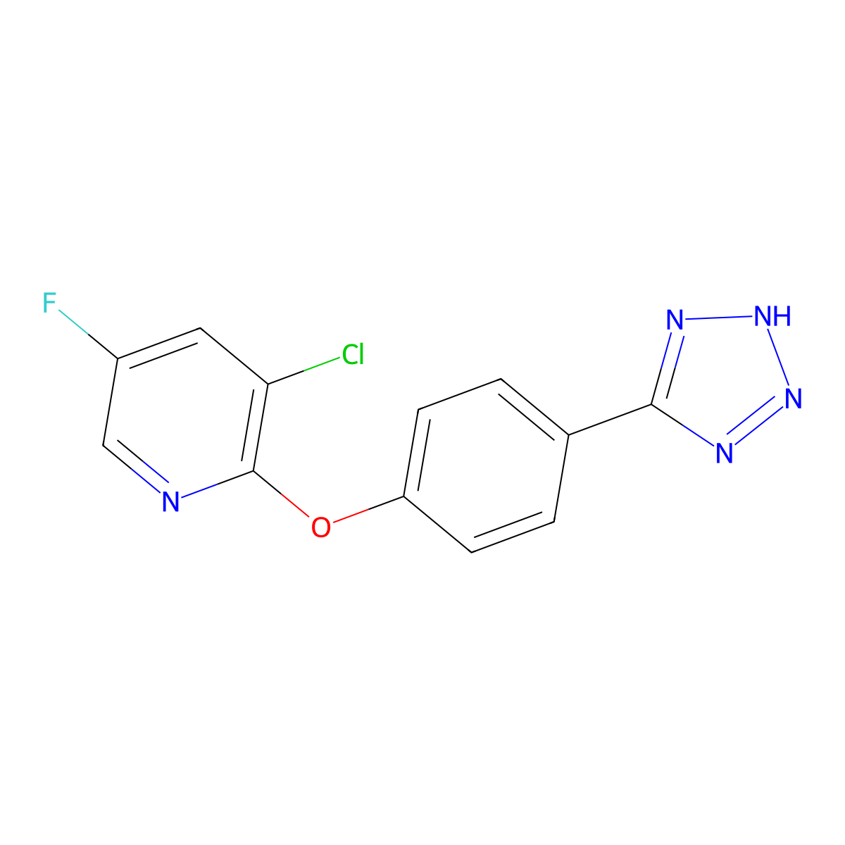 2-(4-(2h-Tetrazol-5-yl)phenoxy)-3-chloro-5-fluoropyridine molecular structure, CAS 2310007-67-9