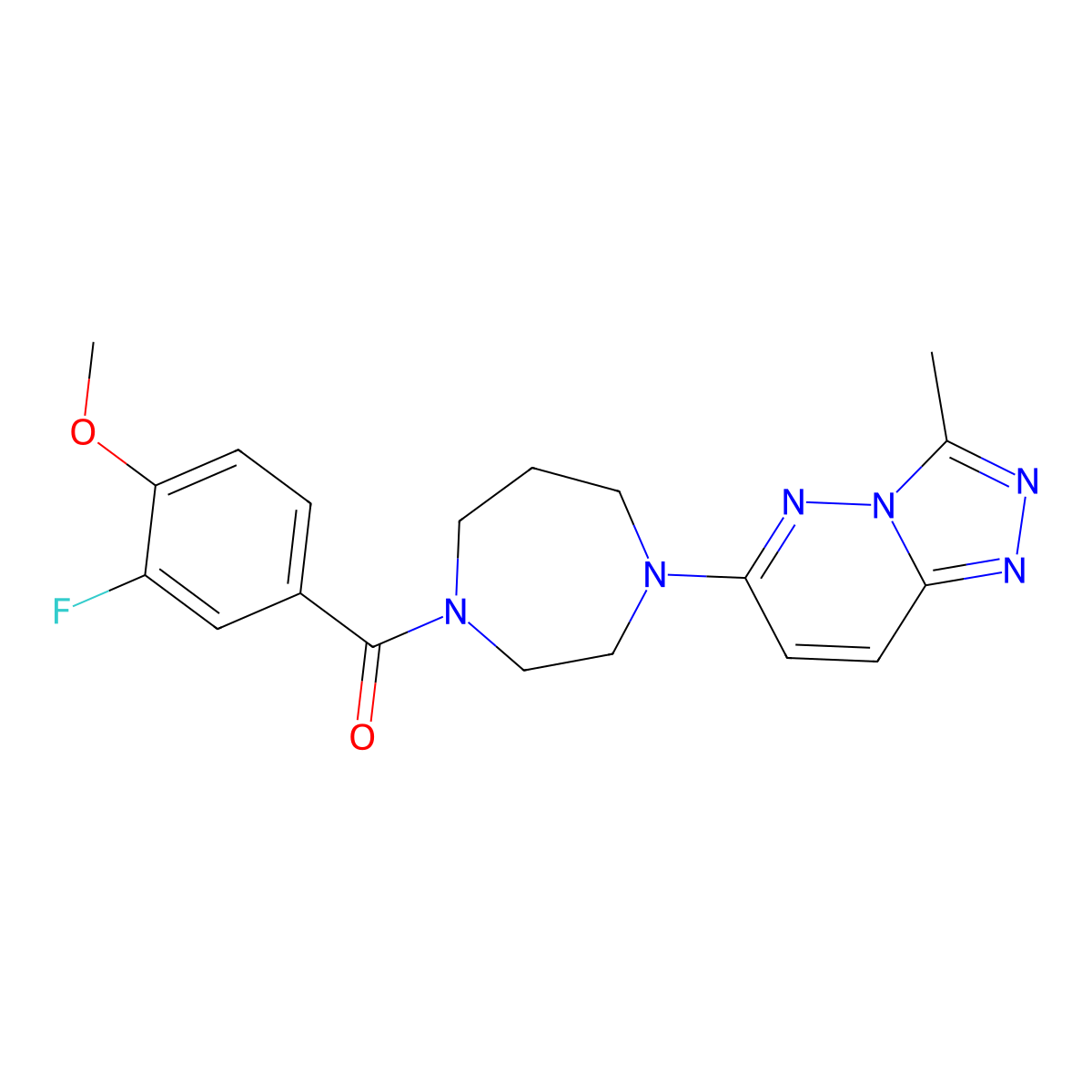 1-(3-Fluoro-4-methoxybenzoyl)-4-{3-methyl-[1,2,4]triazolo[4,3-b]pyridazin-6-yl}-1,4-diazepane molecular structure, CAS 2310013-04-6