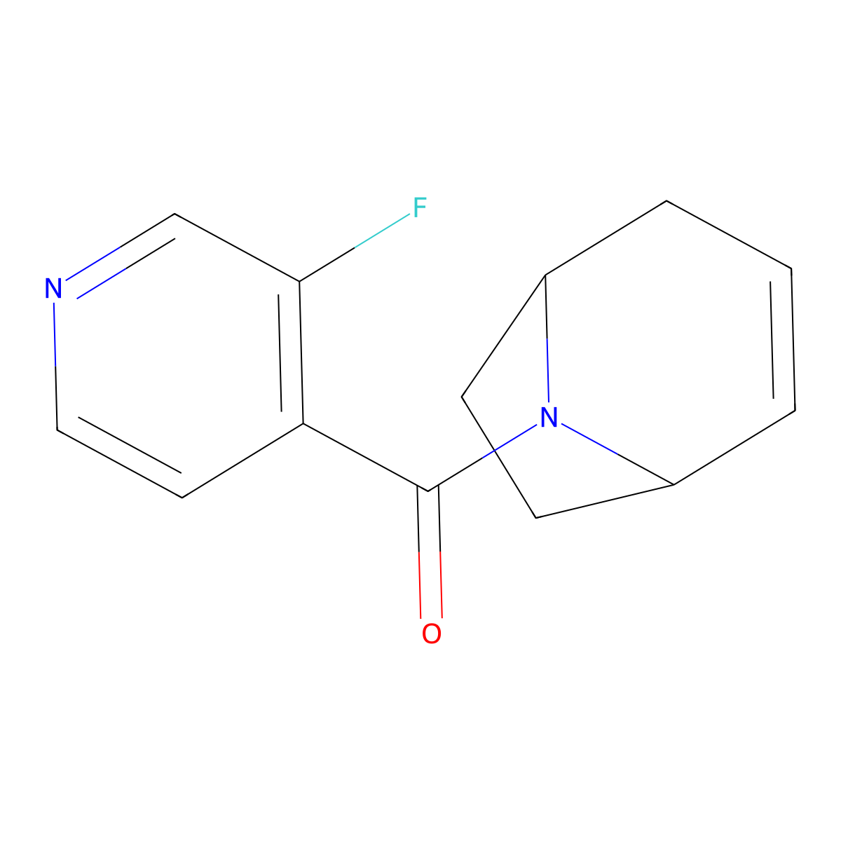 (1R,5S)-8-azabicyclo[3.2.1]oct-2-en-8-yl(3-fluoropyridin-4-yl)methanone molecular structure, CAS 2310014-69-6