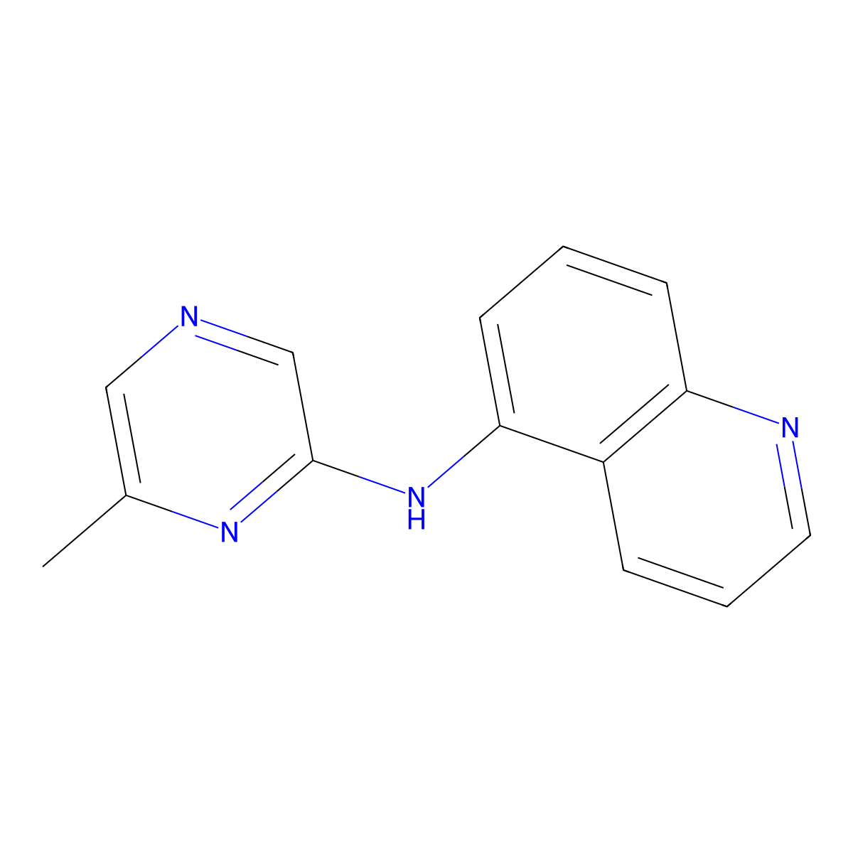 N-(6-methylpyrazin-2-yl)quinolin-5-amine molecular structure, CAS 2310014-73-2