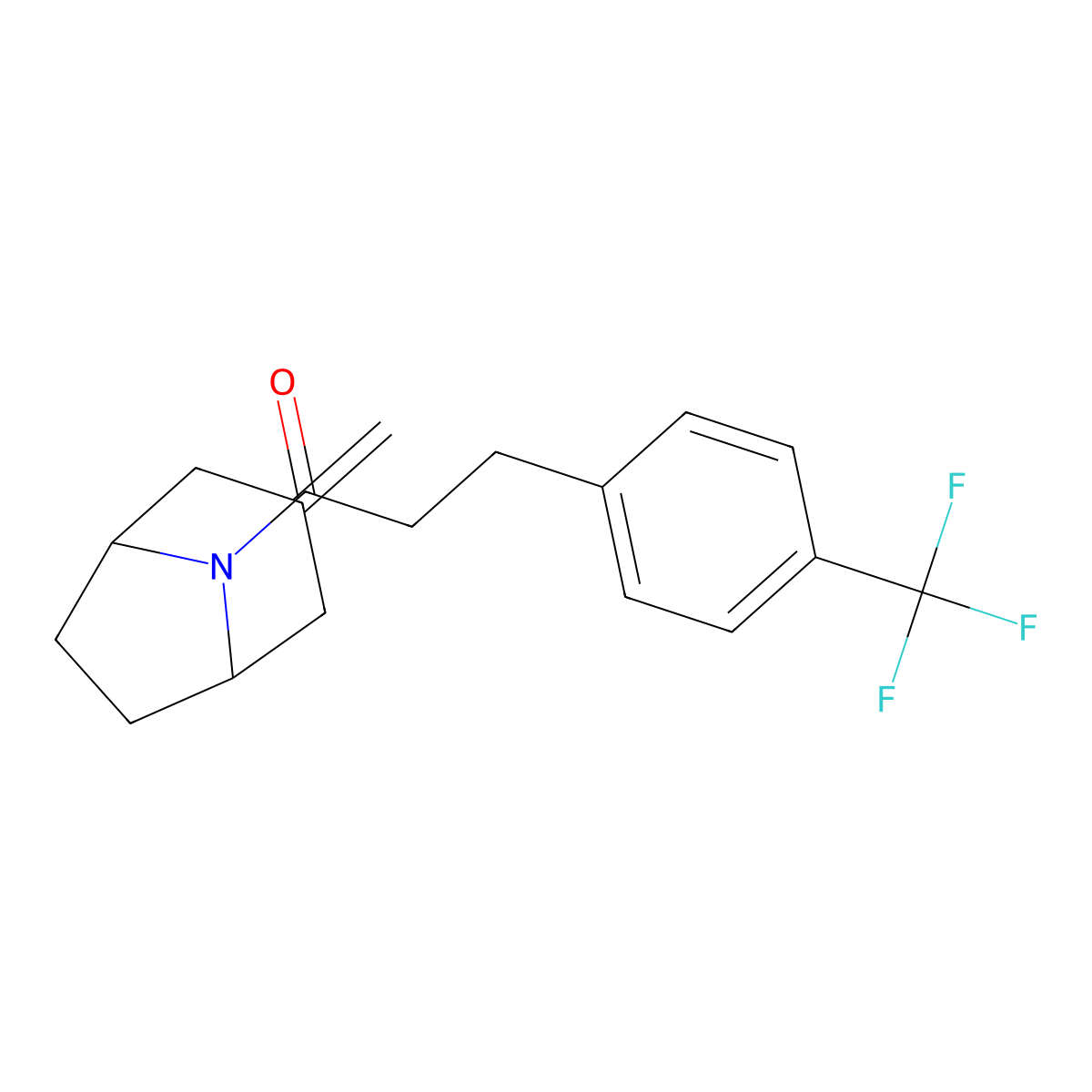 1-{3-Methylidene-8-azabicyclo[3.2.1]octan-8-yl}-3-[4-(trifluoromethyl)phenyl]propan-1-one molecular structure, CAS 2310015-72-4
