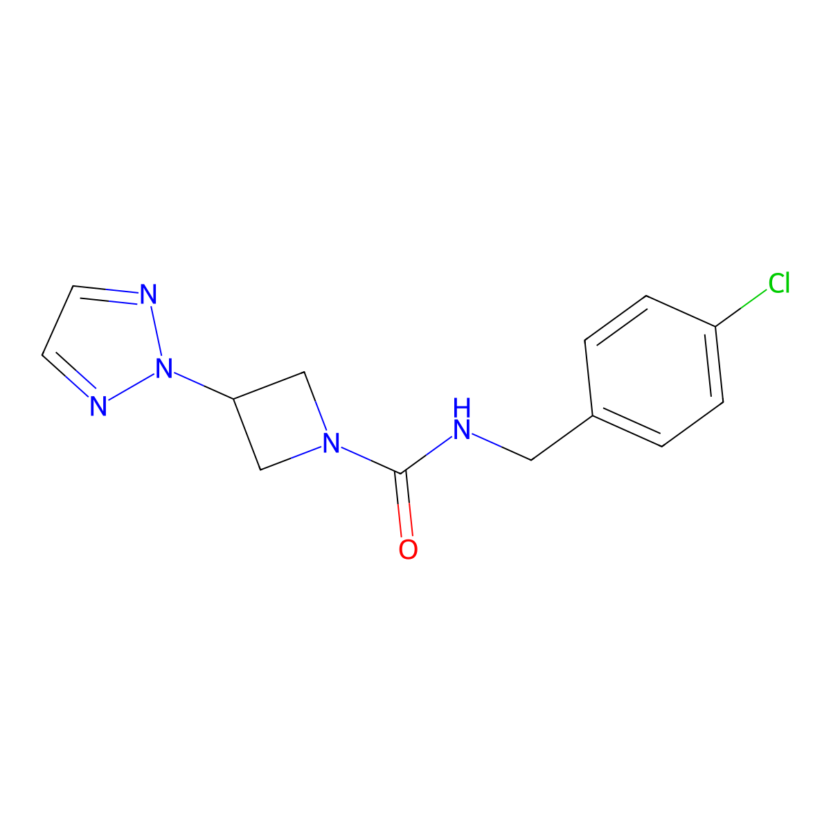 N-[(4-chlorophenyl)methyl]-3-(2H-1,2,3-triazol-2-yl)azetidine-1-carboxamide molecular structure, CAS 2310017-47-9