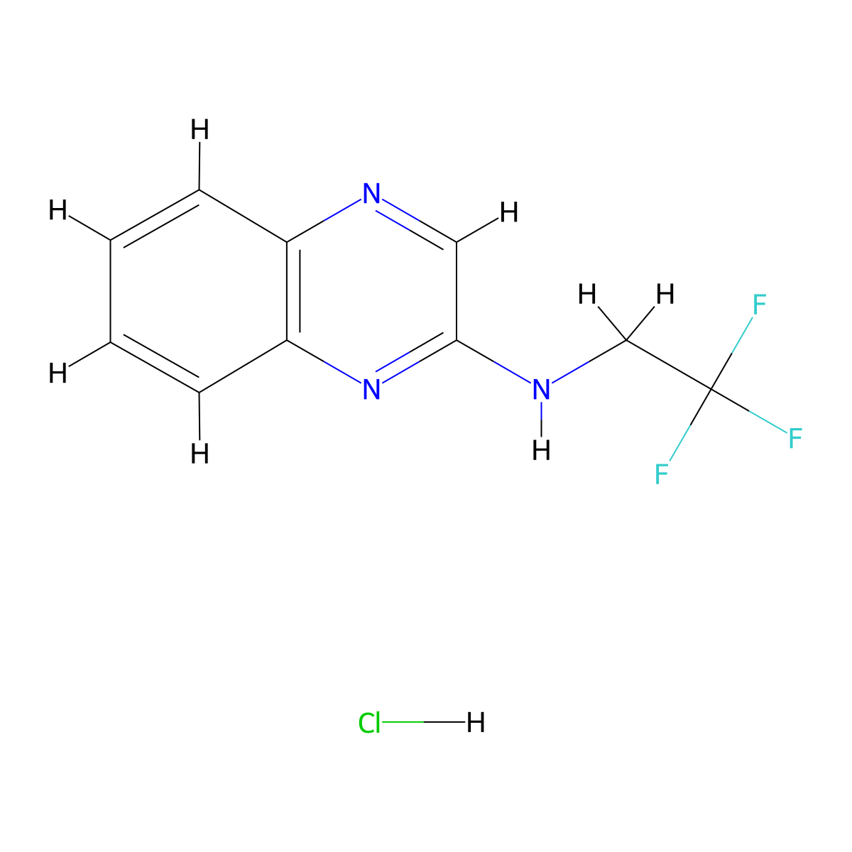 N-(2,2,2-trifluoroethyl)quinoxalin-2-amine hydrochloride molecular structure, CAS 2310017-50-4