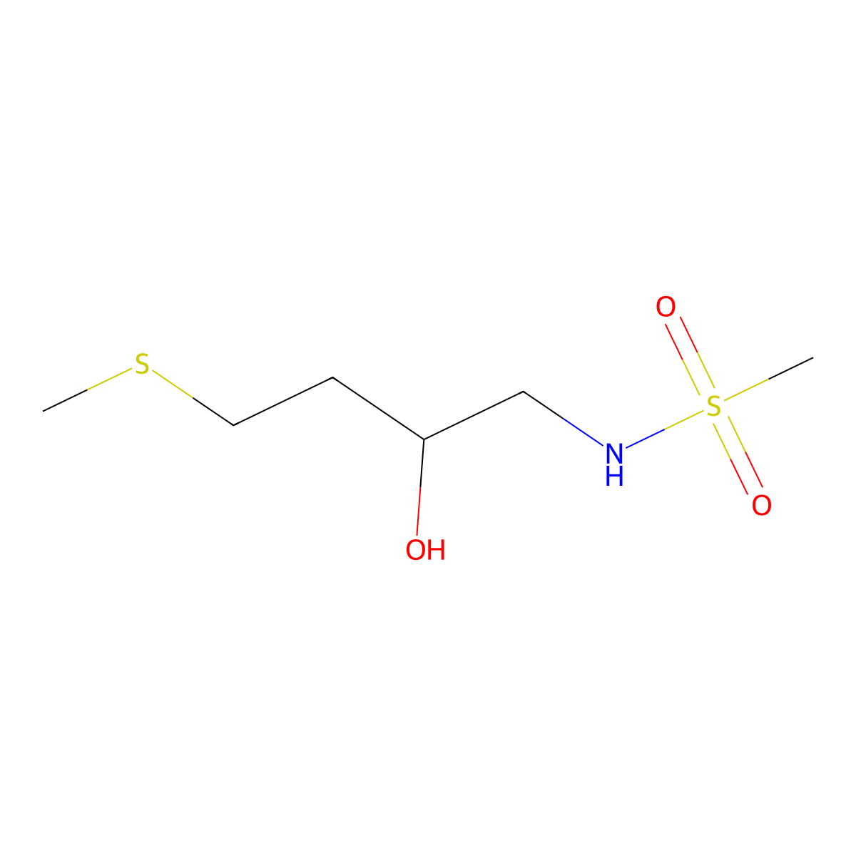 N-[2-hydroxy-4-(methylsulfanyl)butyl]methanesulfonamide molecular structure, CAS 2310017-57-1