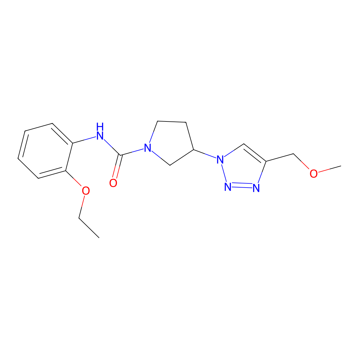 N-(2-ethoxyphenyl)-3-[4-(methoxymethyl)-1H-1,2,3-triazol-1-yl]pyrrolidine-1-carboxamide molecular structure, CAS 2310017-83-3