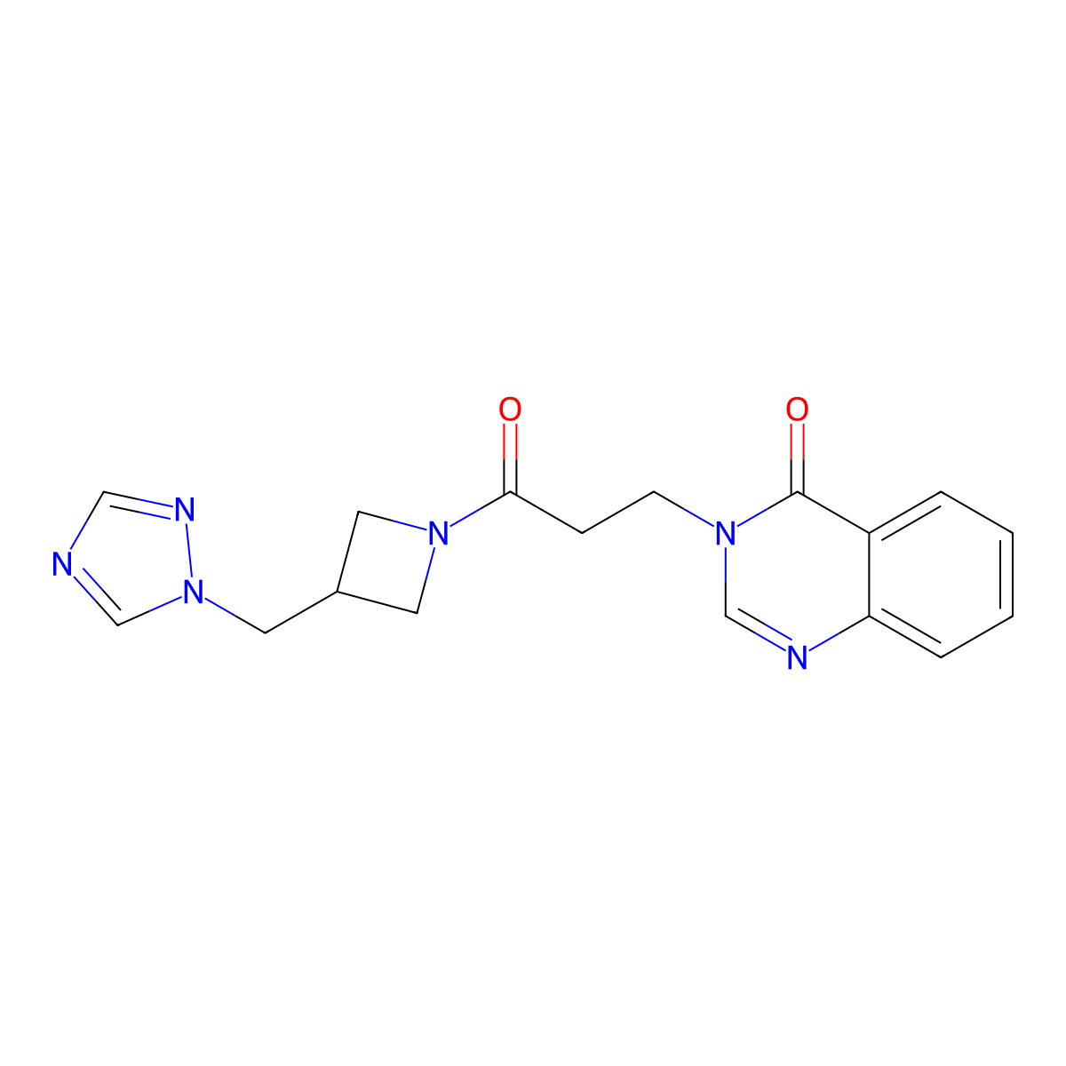 3-(3-(3-((1H-1,2,4-triazol-1-yl)methyl)azetidin-1-yl)-3-oxopropyl)quinazolin-4(3H)-one molecular structure, CAS 2310039-91-7