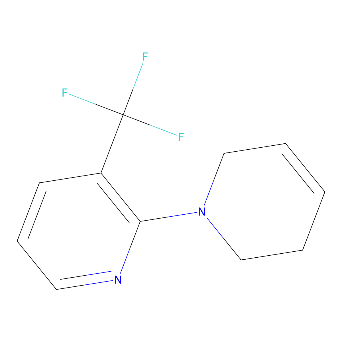 3'-(trifluoromethyl)-3,6-dihydro-2H-1,2'-bipyridine molecular structure, CAS 2310076-78-7