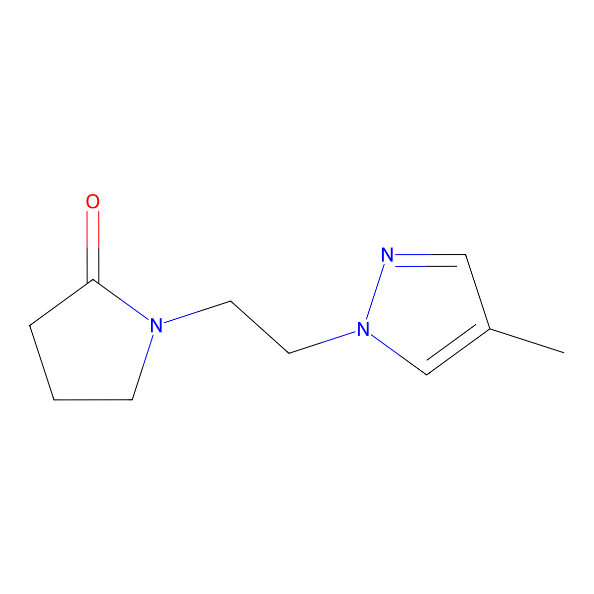 1-[2-(4-methyl-1H-pyrazol-1-yl)ethyl]pyrrolidin-2-one molecular structure, CAS 2310082-62-1