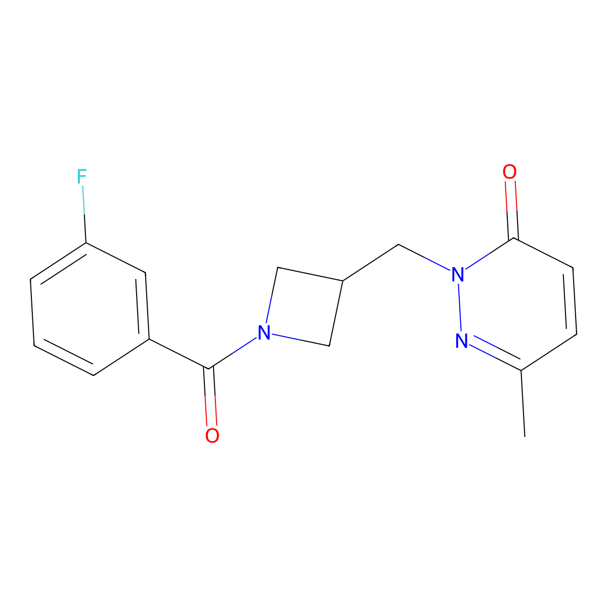 2-{[1-(3-Fluorobenzoyl)azetidin-3-yl]methyl}-6-methyl-2,3-dihydropyridazin-3-one molecular structure, CAS 2310096-54-7