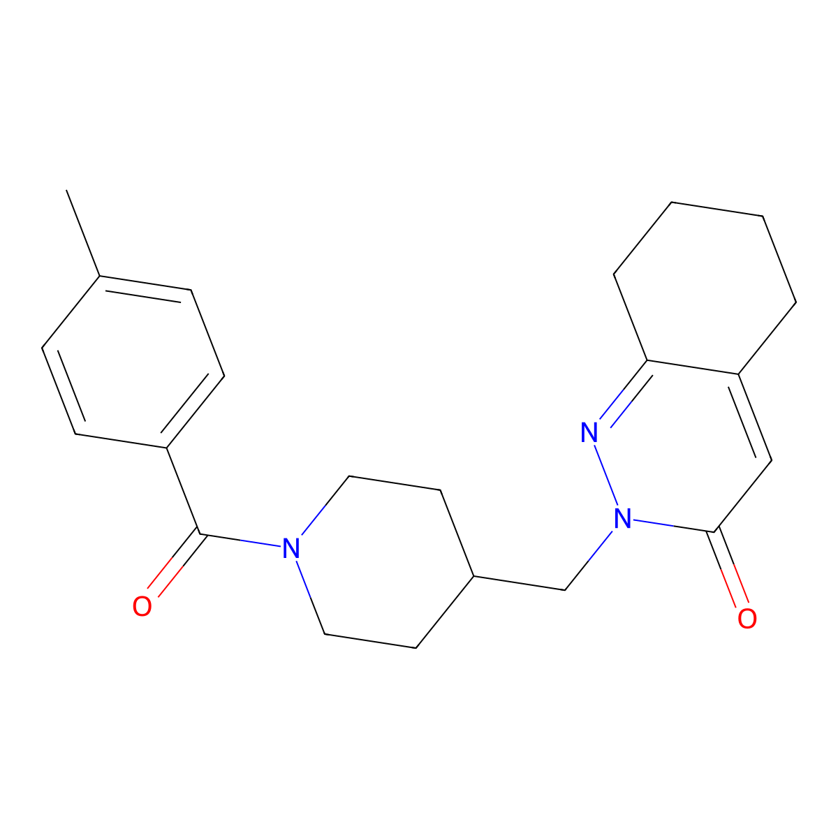 2-{[1-(4-Methylbenzoyl)piperidin-4-yl]methyl}-2,3,5,6,7,8-hexahydrocinnolin-3-one molecular structure, CAS 2310096-60-5