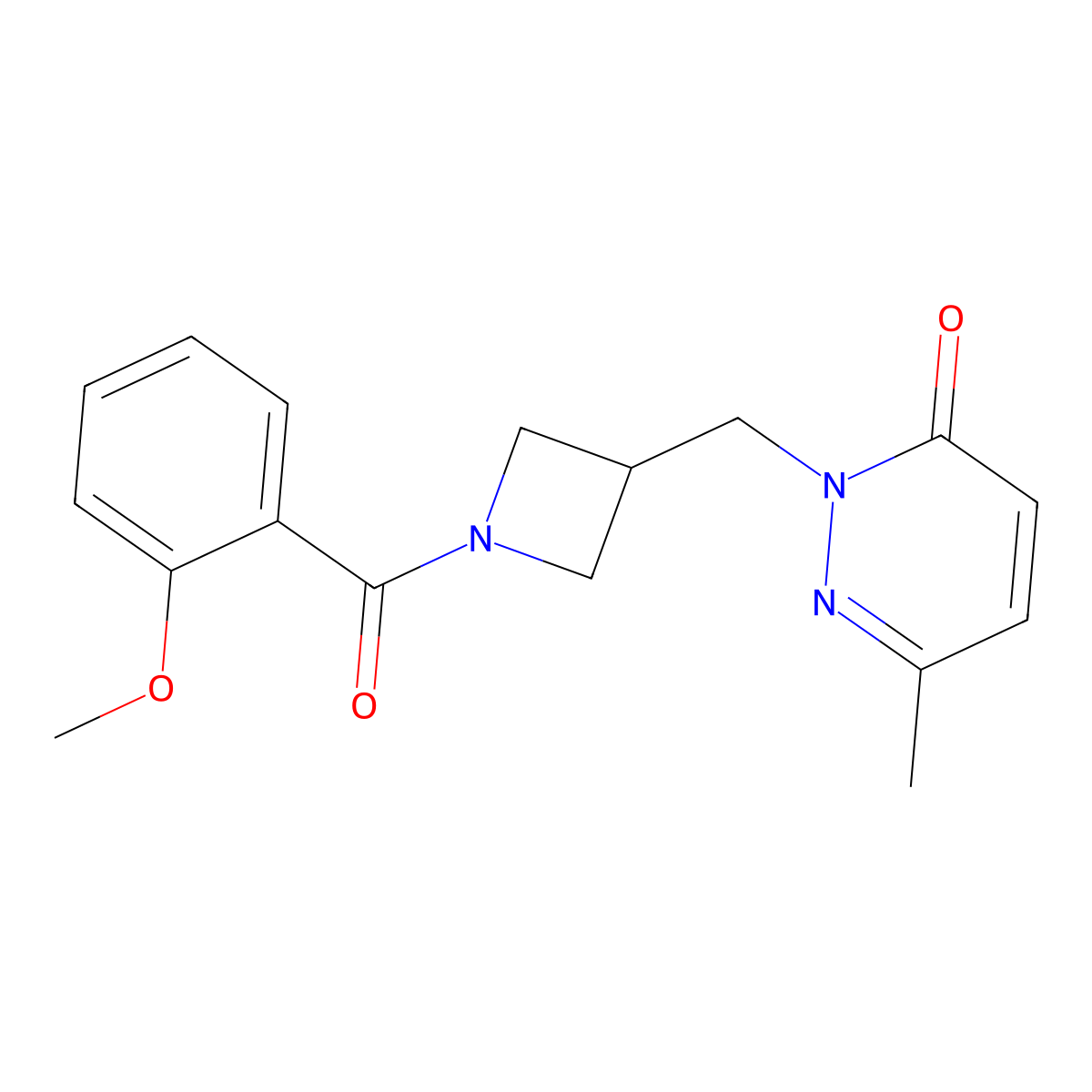 2-{[1-(2-Methoxybenzoyl)azetidin-3-yl]methyl}-6-methyl-2,3-dihydropyridazin-3-one molecular structure, CAS 2310097-22-2