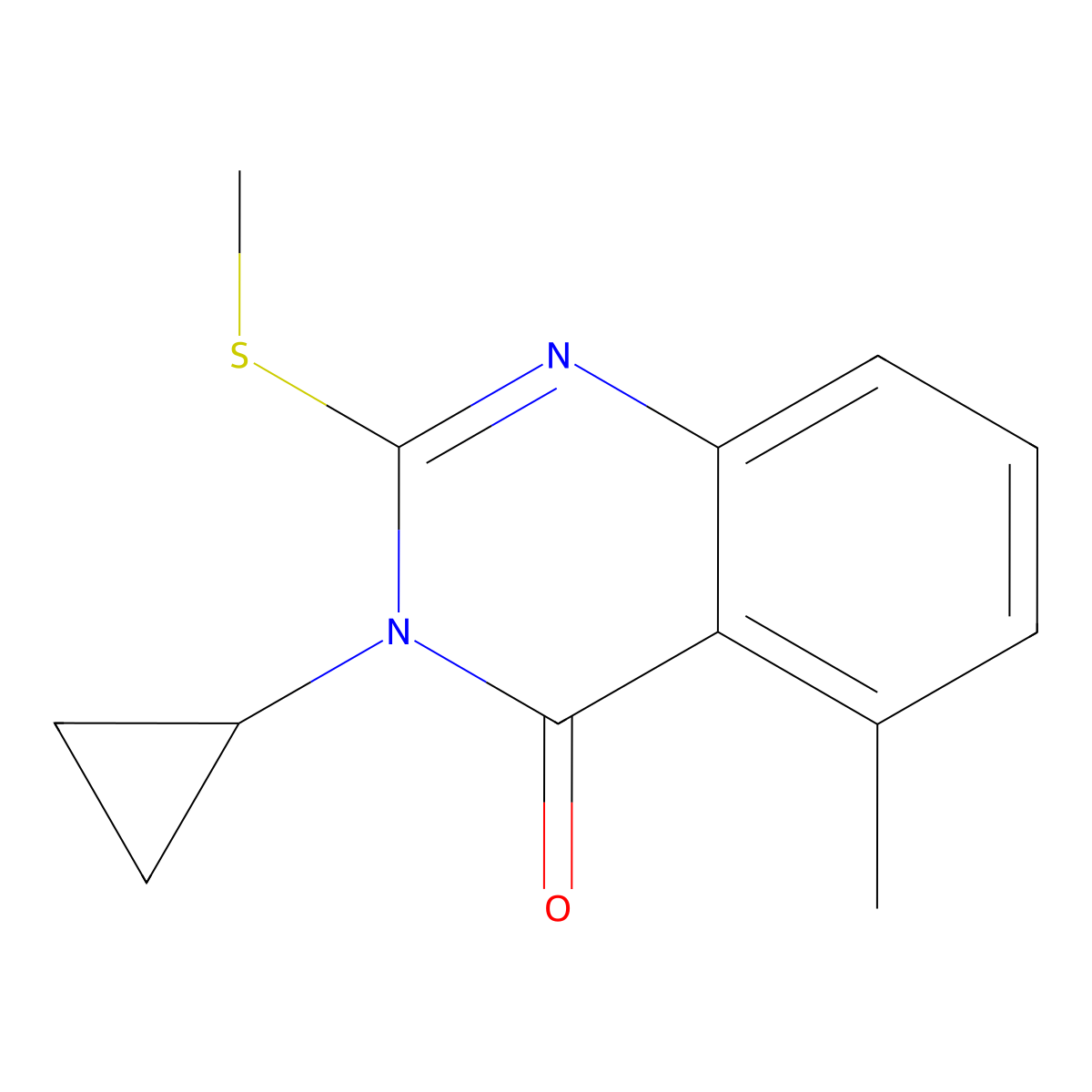 3-cyclopropyl-5-methyl-2-(methylthio)quinazolin-4(3H)-one molecular structure, CAS 2310097-32-4