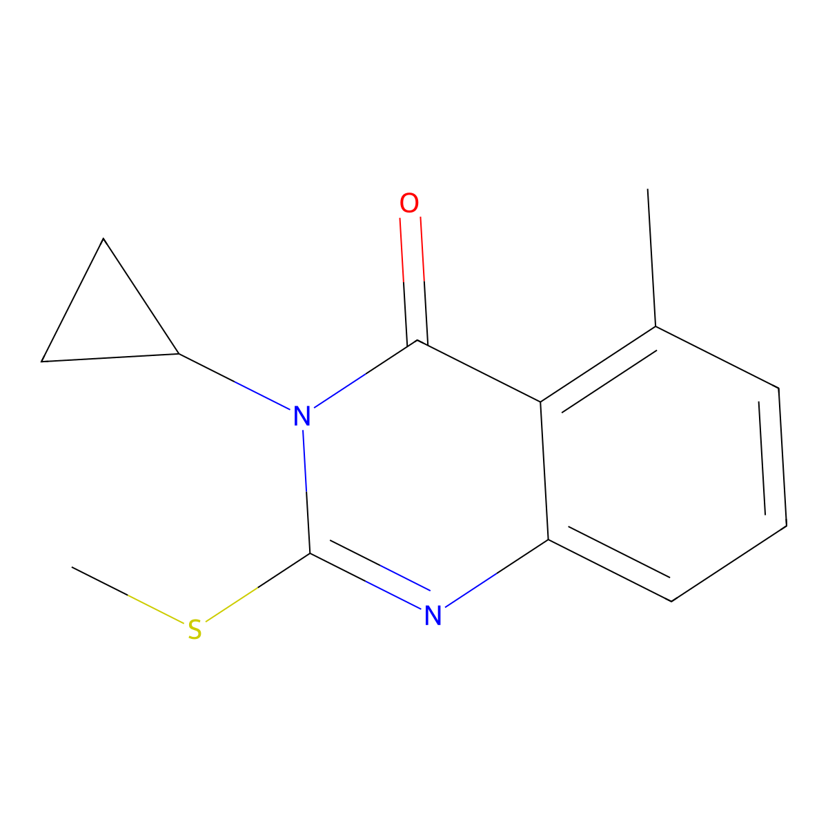 3-cyclopropyl-5-methyl-2-(methylthio)quinazolin-4(3H)-one molecular structure, CAS 2310097-32-4