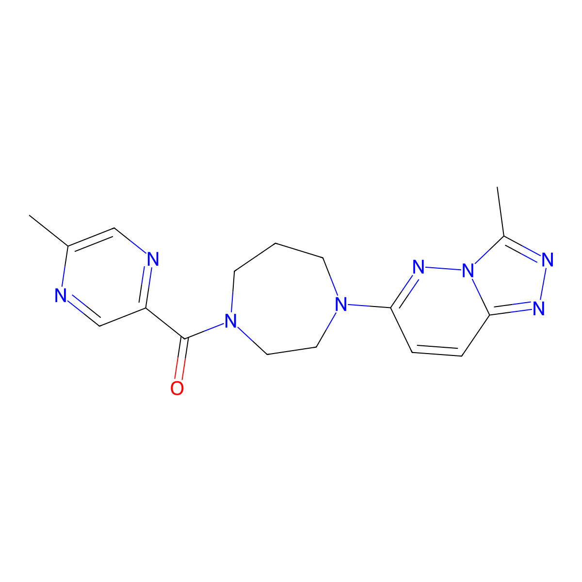 1-{3-Methyl-[1,2,4]triazolo[4,3-b]pyridazin-6-yl}-4-(5-methylpyrazine-2-carbonyl)-1,4-diazepane molecular structure, CAS 2310097-39-1
