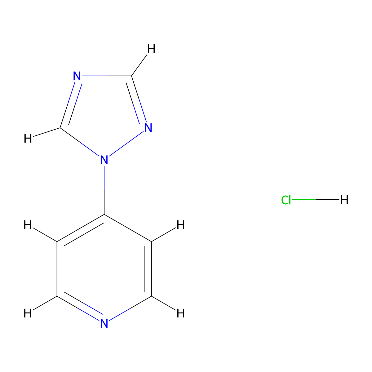 4-(1H-1,2,4-triazol-1-yl)pyridine hydrochloride molecular structure, CAS 2310097-85-7
