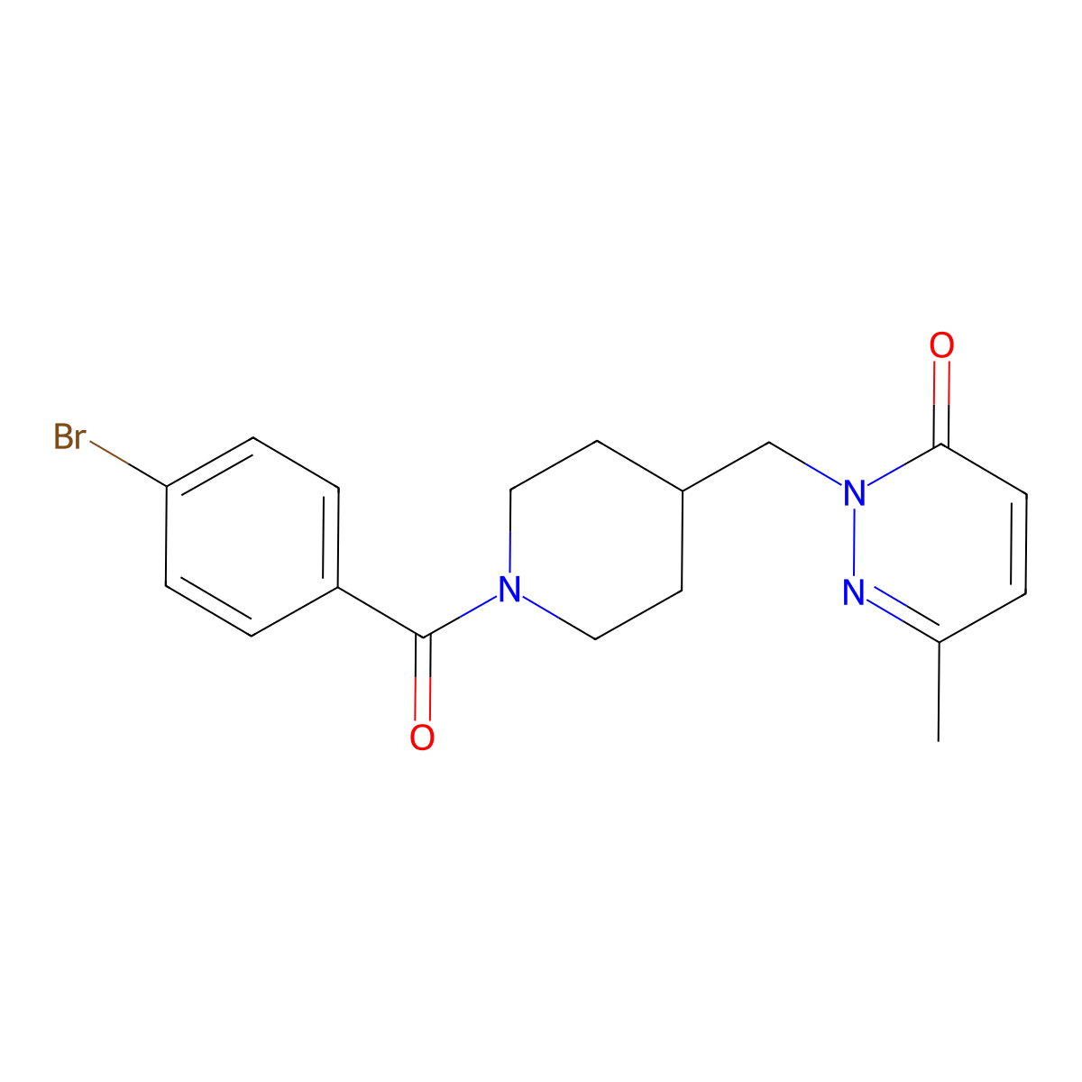 2-{[1-(4-Bromobenzoyl)piperidin-4-yl]methyl}-6-methyl-2,3-dihydropyridazin-3-one molecular structure, CAS 2310097-95-9