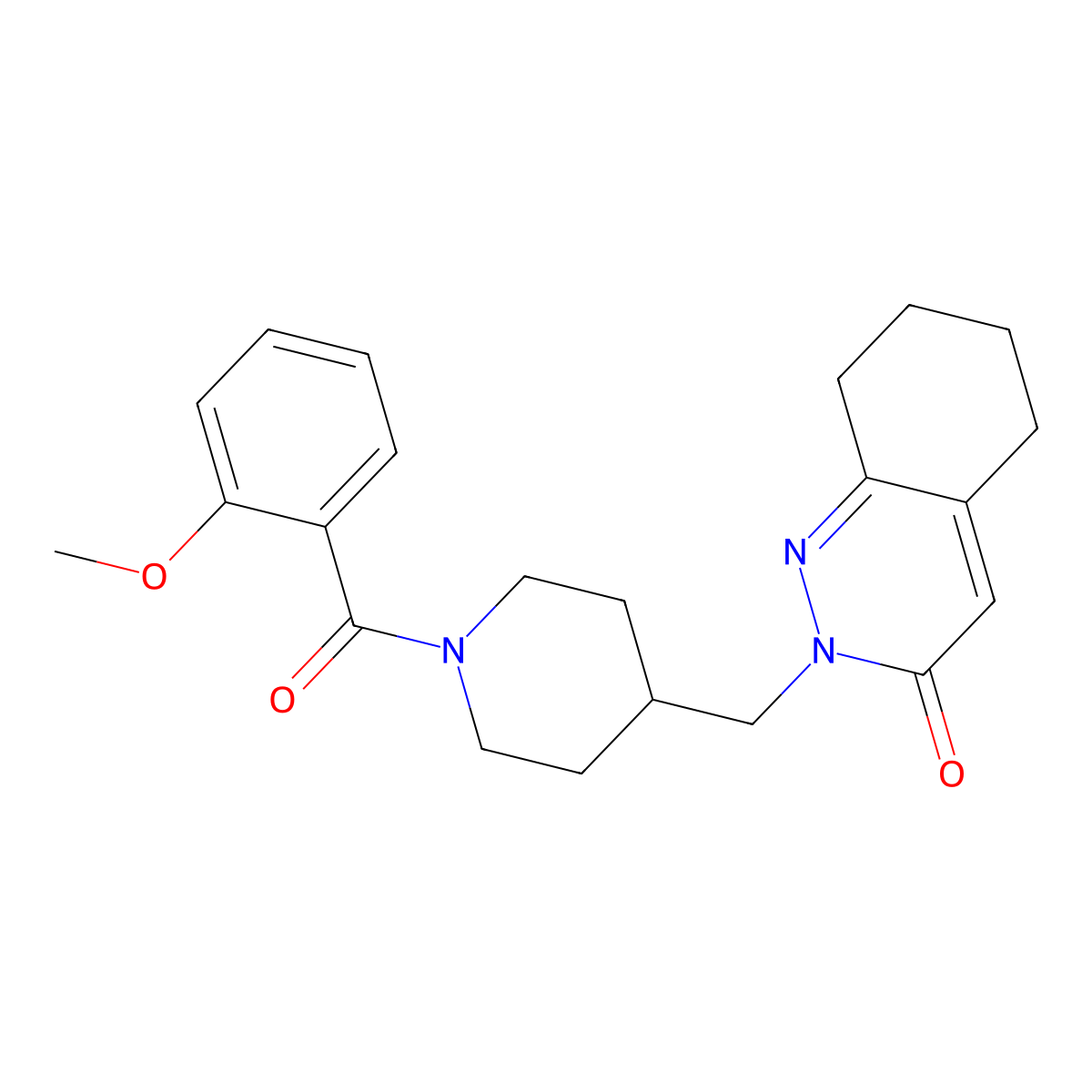 2-{[1-(2-Methoxybenzoyl)piperidin-4-yl]methyl}-2,3,5,6,7,8-hexahydrocinnolin-3-one molecular structure, CAS 2310098-14-5