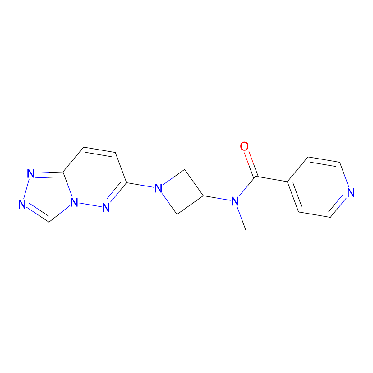 N-methyl-N-(1-{[1,2,4]triazolo[4,3-b]pyridazin-6-yl}azetidin-3-yl)pyridine-4-carboxamide molecular structure, CAS 2310098-20-3
