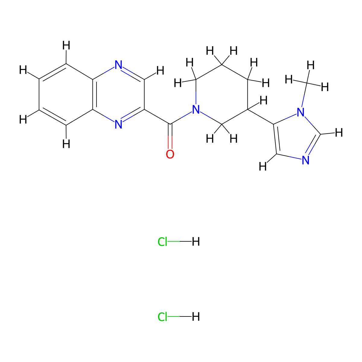 2-[3-(1-methyl-1H-imidazol-5-yl)piperidine-1-carbonyl]quinoxaline dihydrochloride molecular structure, CAS 2310098-62-3