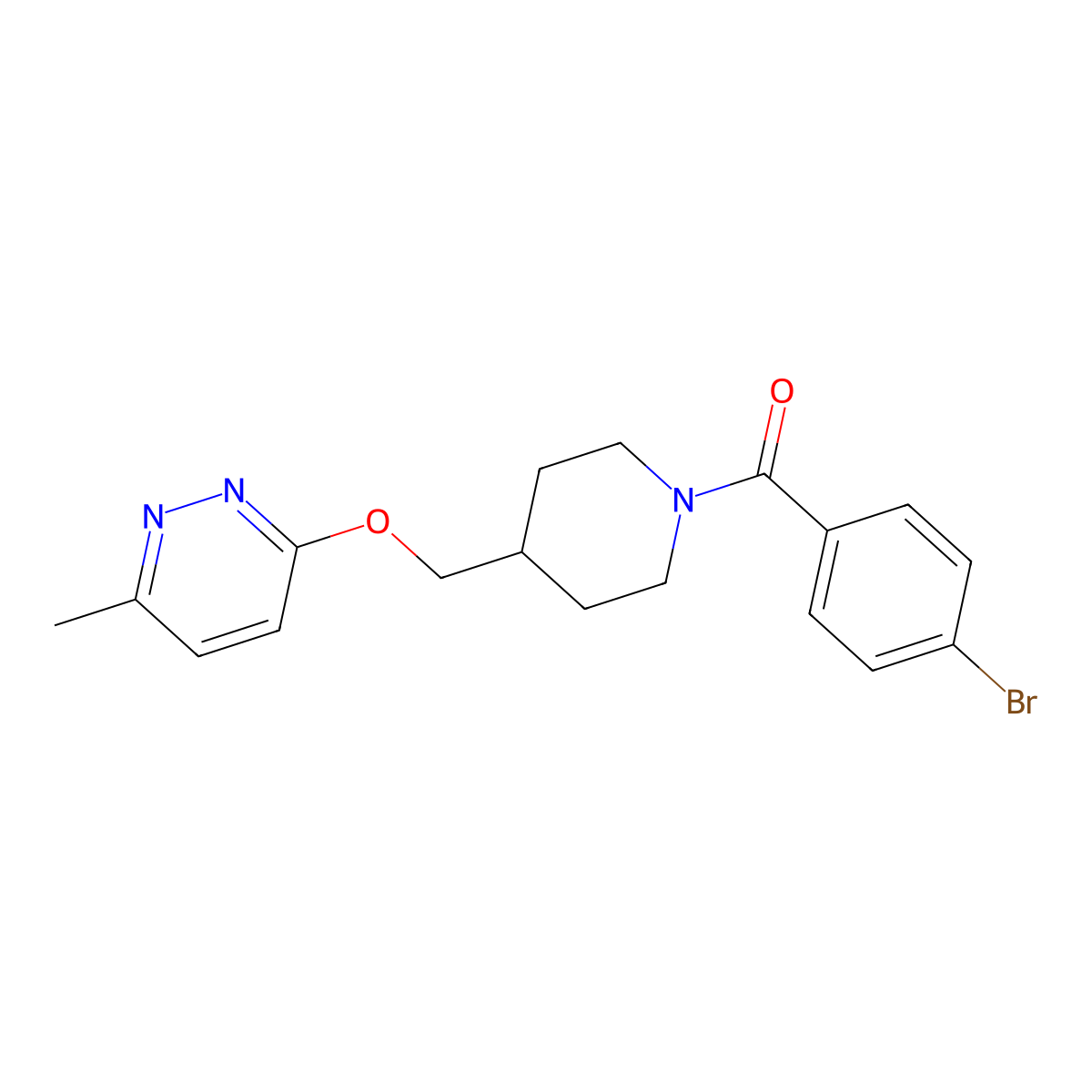 3-{[1-(4-Bromobenzoyl)piperidin-4-yl]methoxy}-6-methylpyridazine molecular structure, CAS 2310099-26-2