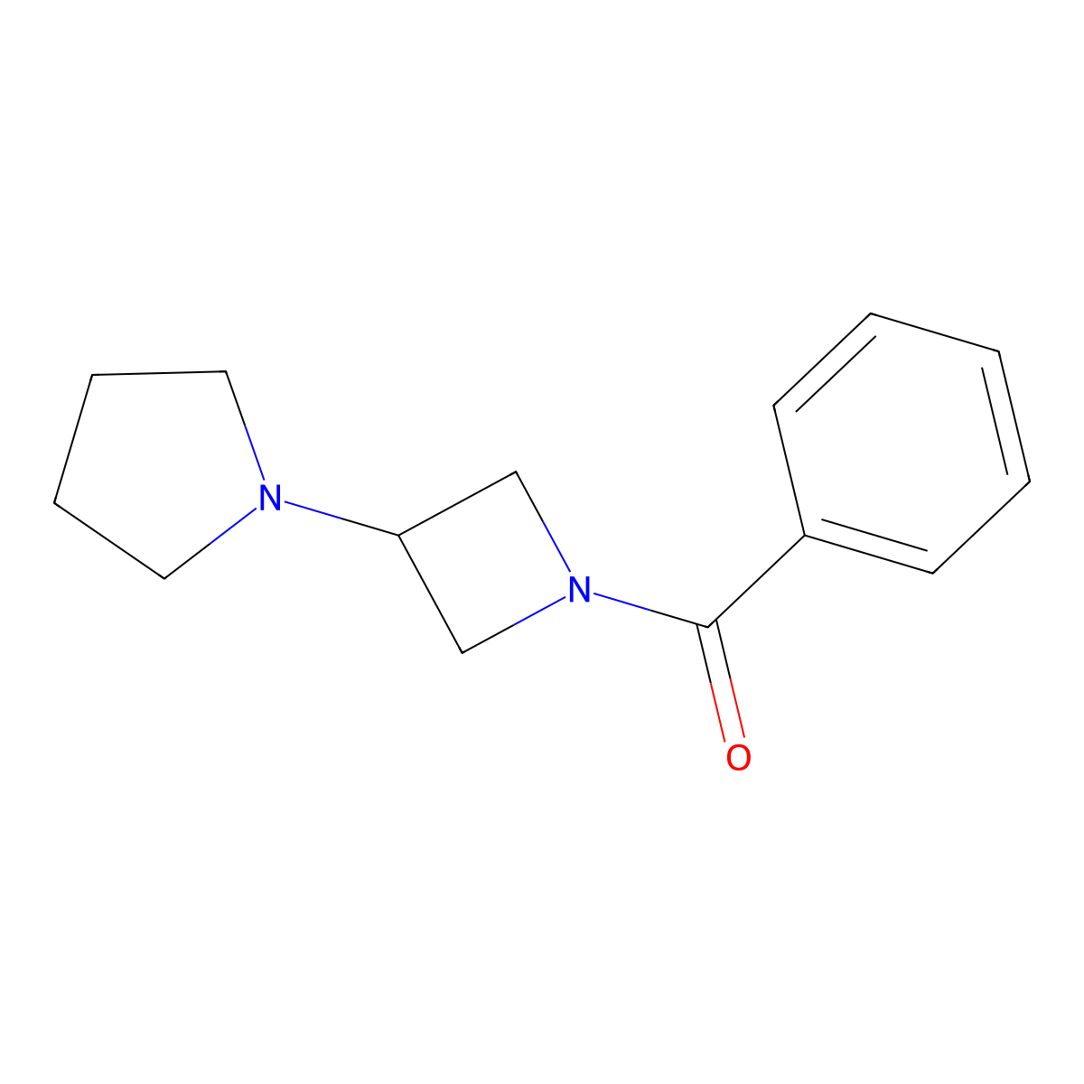 1-(1-Benzoylazetidin-3-yl)pyrrolidine molecular structure, CAS 2310100-16-2