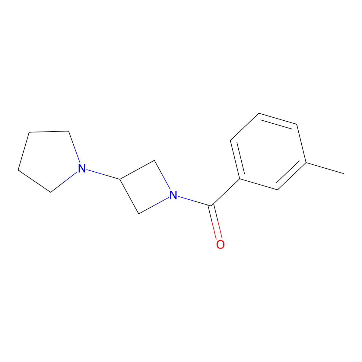 1-[1-(3-Methylbenzoyl)azetidin-3-yl]pyrrolidine molecular structure, CAS 2310100-41-3