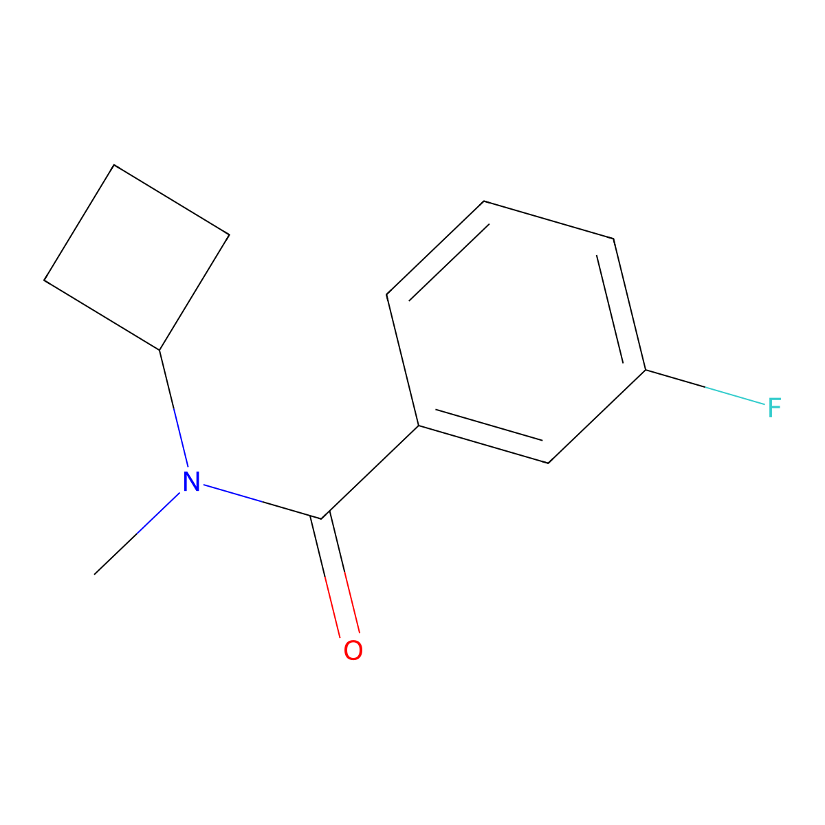 N-Cyclobutyl-3-fluoro-N-methylbenzamide molecular structure, CAS 2310101-15-4
