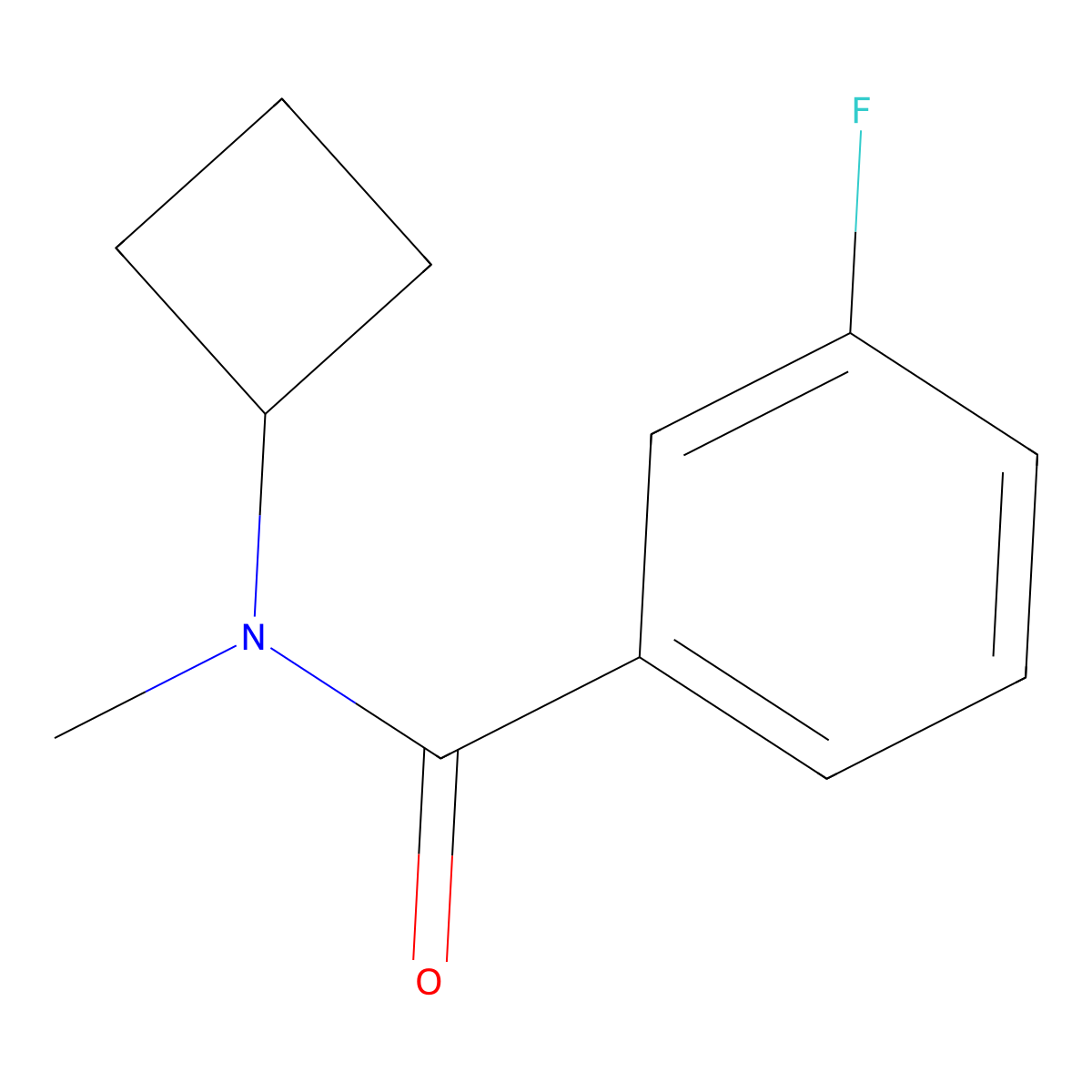 N-Cyclobutyl-3-fluoro-N-methylbenzamide molecular structure, CAS 2310101-15-4