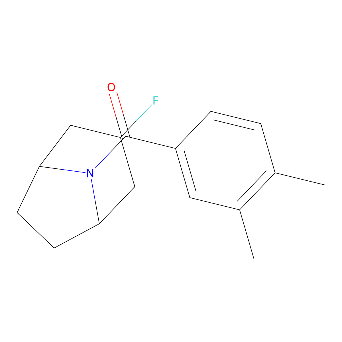 8-(3,4-Dimethylbenzoyl)-3-fluoro-8-azabicyclo[3.2.1]octane molecular structure, CAS 2310101-30-3