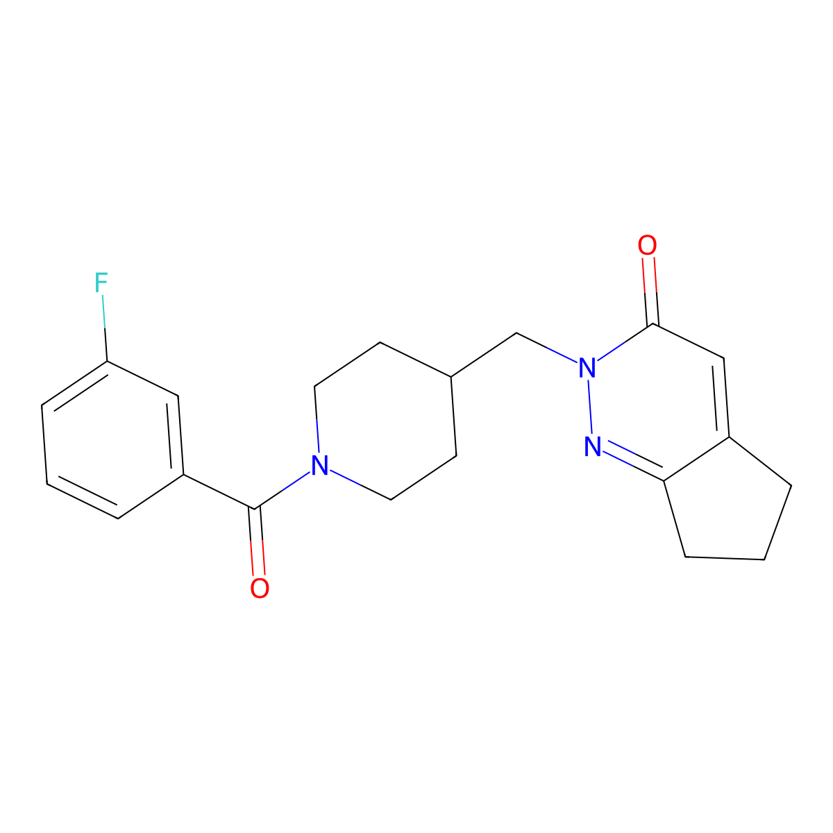 2-{[1-(3-fluorobenzoyl)piperidin-4-yl]methyl}-2H,3H,5H,6H,7H-cyclopenta[c]pyridazin-3-one molecular structure, CAS 2310101-43-8