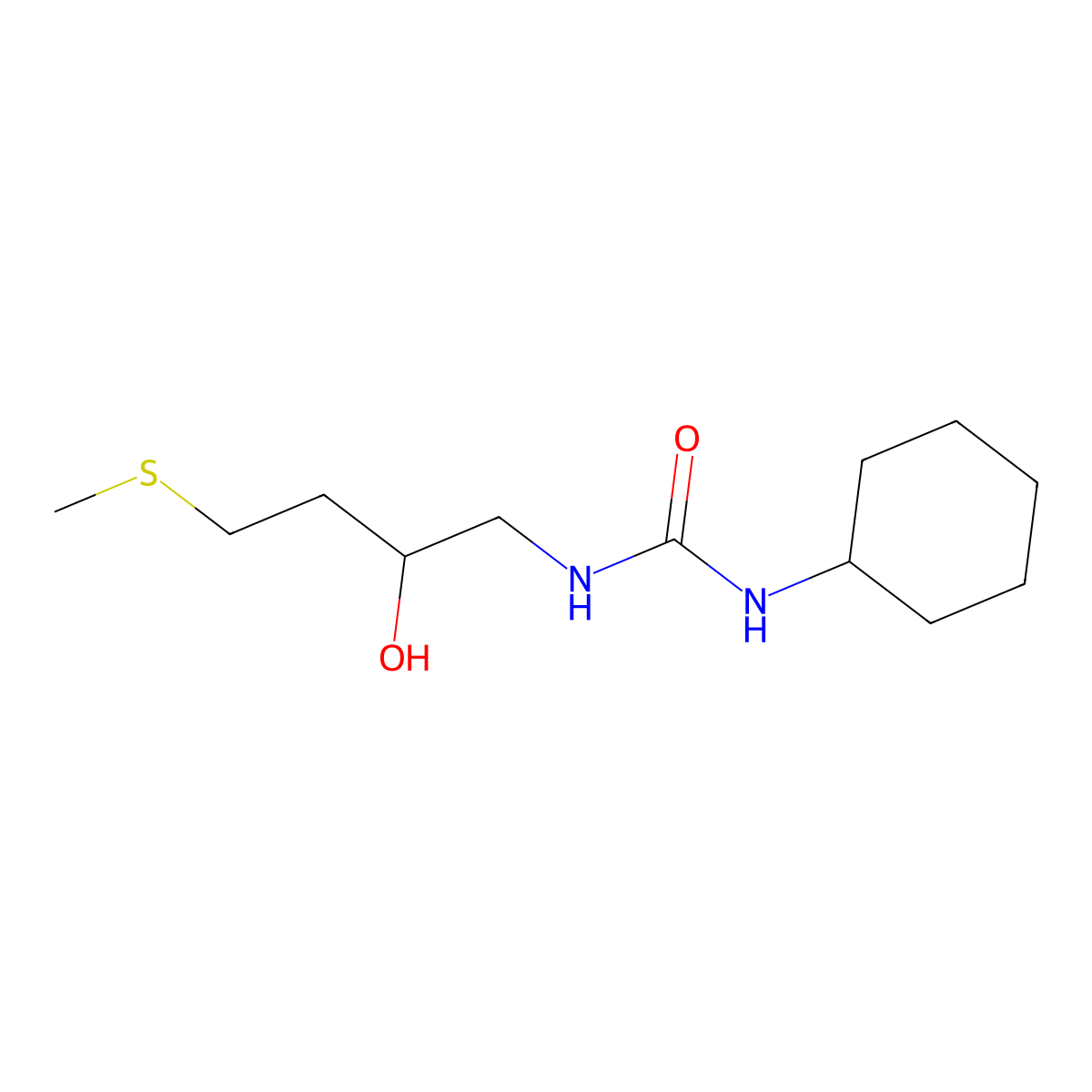 1-Cyclohexyl-3-[2-hydroxy-4-(methylsulfanyl)butyl]urea molecular structure, CAS 2310102-70-4