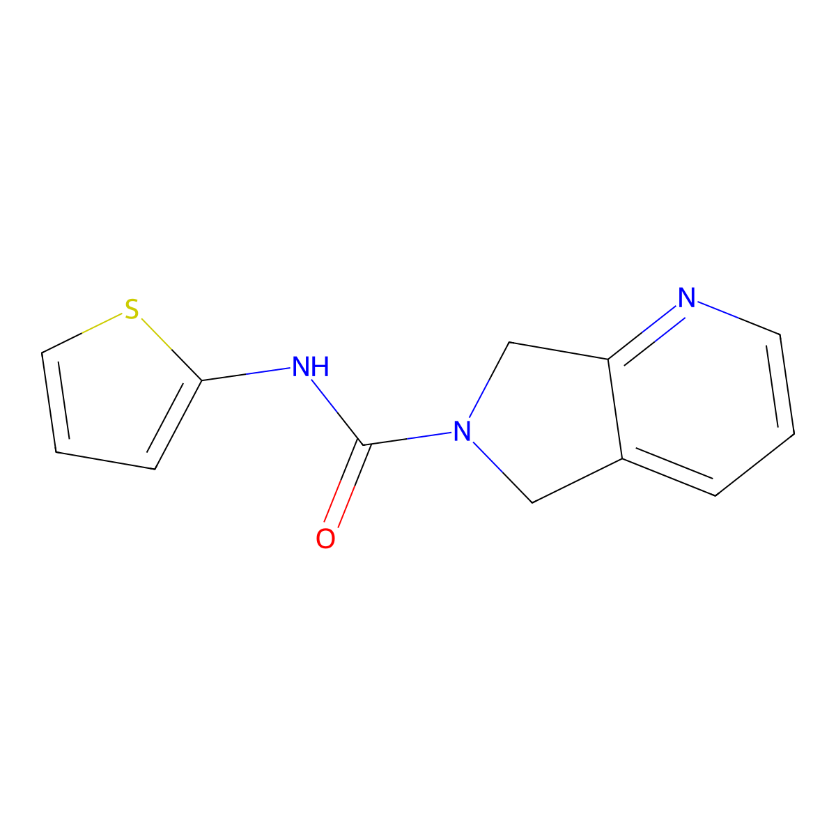 N-(thiophen-2-yl)-5H-pyrrolo[3,4-b]pyridine-6(7H)-carboxamide molecular structure, CAS 2310103-25-2