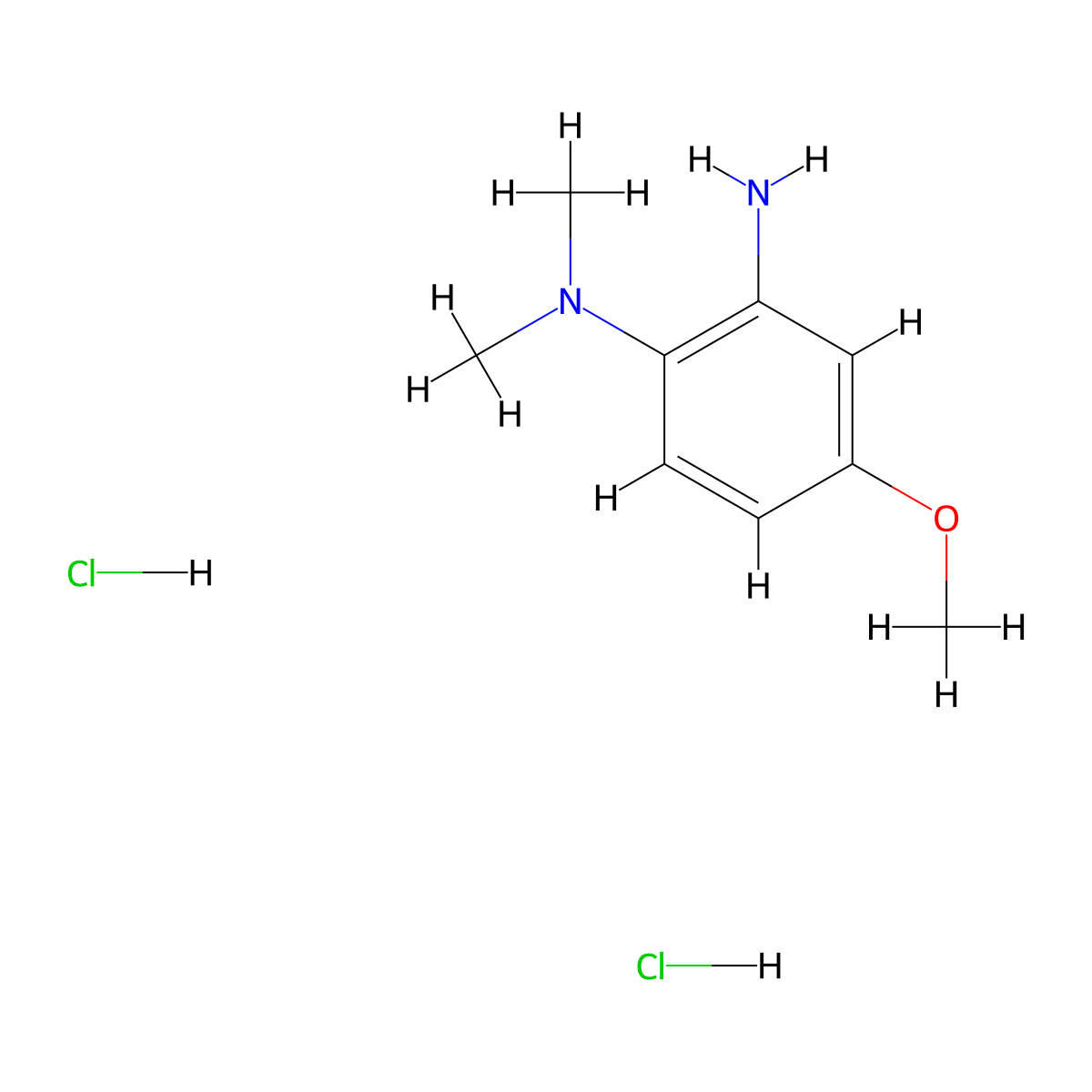 4-methoxy-N1,N1-dimethylbenzene-1,2-diamine dihydrochloride molecular structure, CAS 2310121-61-8
