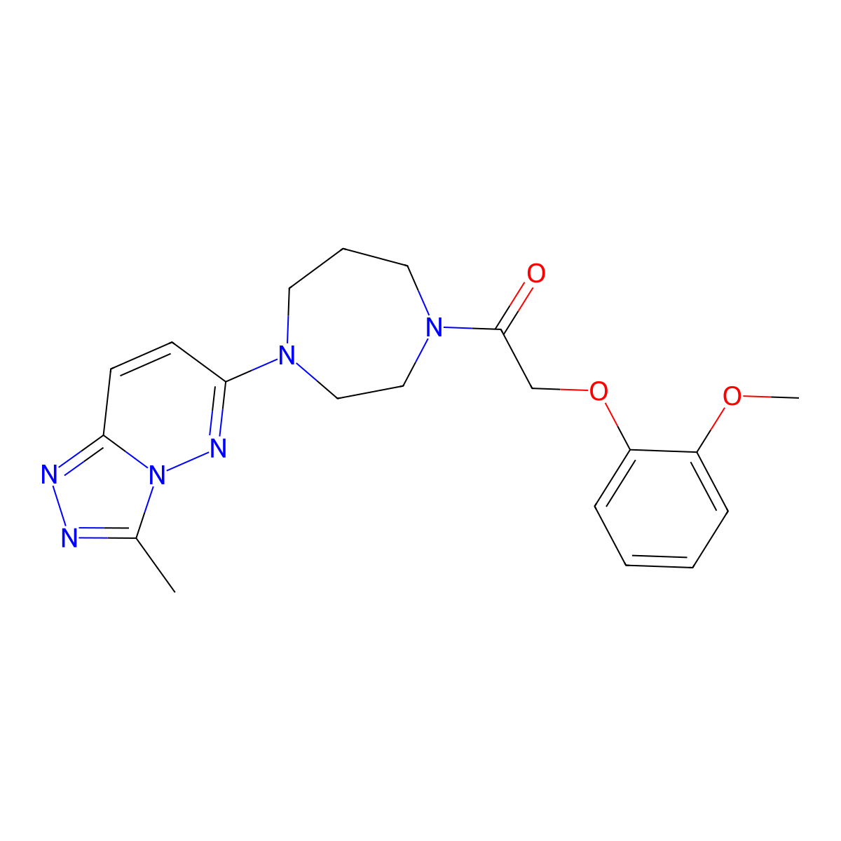 2-(2-Methoxyphenoxy)-1-(4-{3-methyl-[1,2,4]triazolo[4,3-b]pyridazin-6-yl}-1,4-diazepan-1-yl)ethan-1-one molecular structure, CAS 2310121-76-5