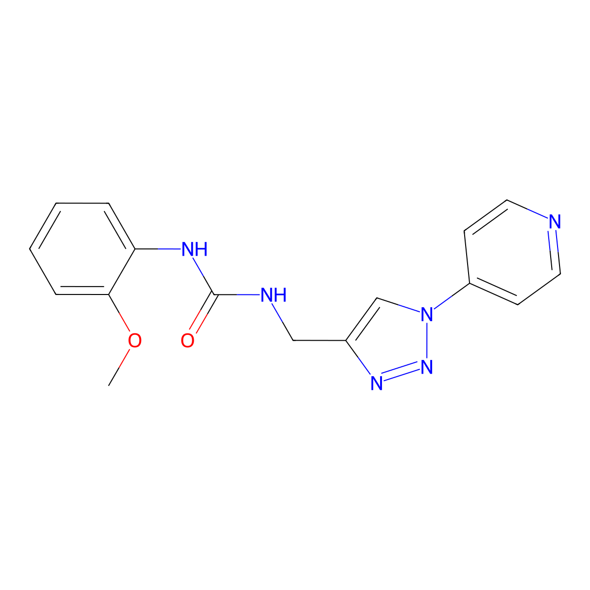 1-(2-methoxyphenyl)-3-{[1-(pyridin-4-yl)-1H-1,2,3-triazol-4-yl]methyl}urea molecular structure, CAS 2310121-83-4