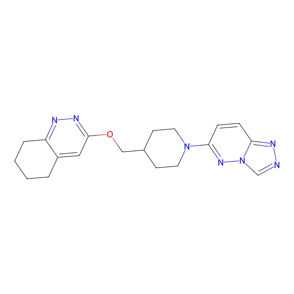 3-[(1-{[1,2,4]Triazolo[4,3-b]pyridazin-6-yl}piperidin-4-yl)methoxy]-5,6,7,8-tetrahydrocinnoline molecular structure, CAS 2310123-19-2