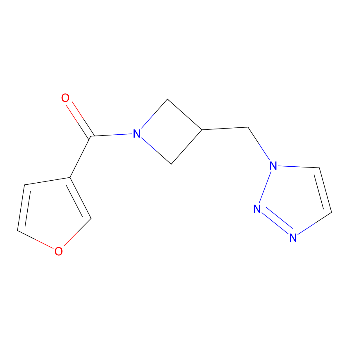 1-{[1-(furan-3-carbonyl)azetidin-3-yl]methyl}-1H-1,2,3-triazole molecular structure, CAS 2310124-75-3