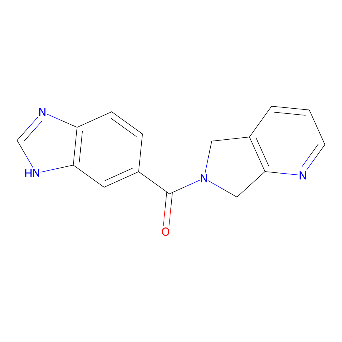(1H-benzo[d]imidazol-5-yl)(5H-pyrrolo[3,4-b]pyridin-6(7H)-yl)methanone molecular structure, CAS 2310124-93-5