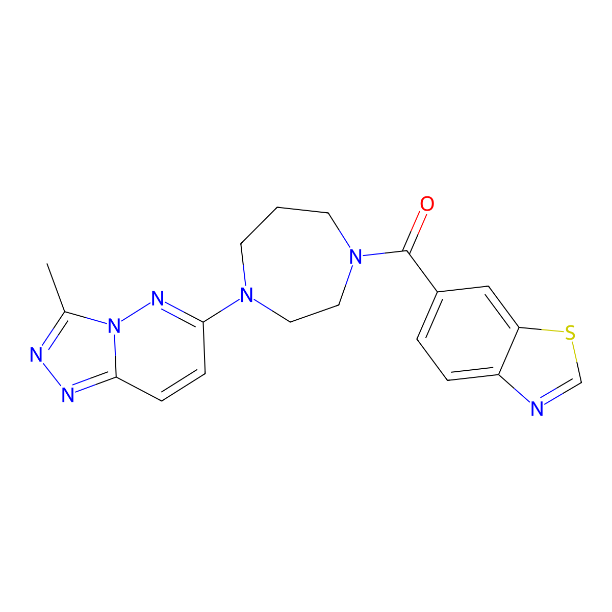 6-(4-{3-Methyl-[1,2,4]triazolo[4,3-b]pyridazin-6-yl}-1,4-diazepane-1-carbonyl)-1,3-benzothiazole molecular structure, CAS 2310125-12-1