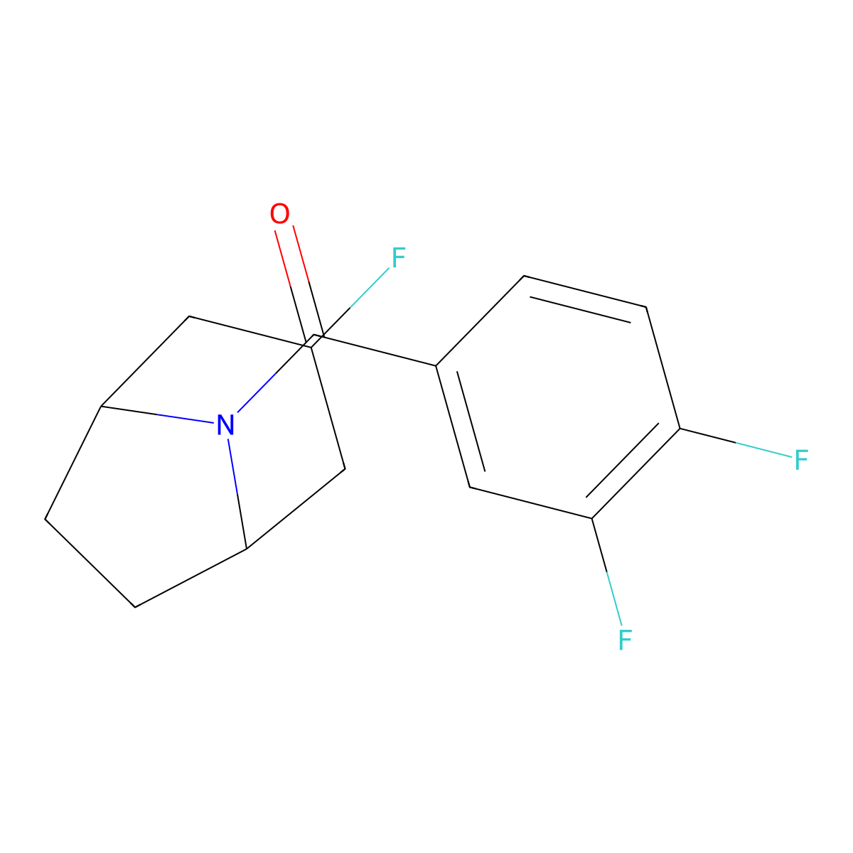 8-(3,4-Difluorobenzoyl)-3-fluoro-8-azabicyclo[3.2.1]octane molecular structure, CAS 2310125-73-4