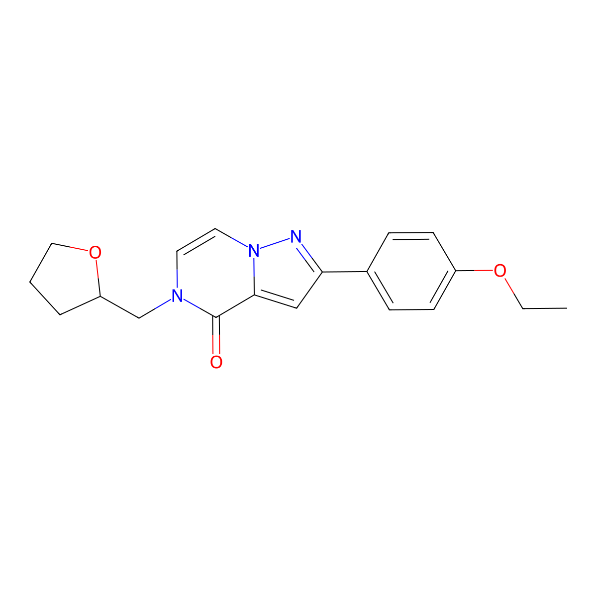2-(4-ethoxyphenyl)-5-[(oxolan-2-yl)methyl]-4H,5H-pyrazolo[1,5-a]pyrazin-4-one molecular structure, CAS 2310125-93-8