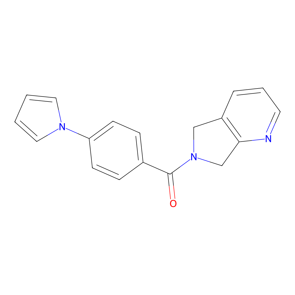 (4-(1H-pyrrol-1-yl)phenyl)(5H-pyrrolo[3,4-b]pyridin-6(7H)-yl)methanone molecular structure, CAS 2310126-62-4