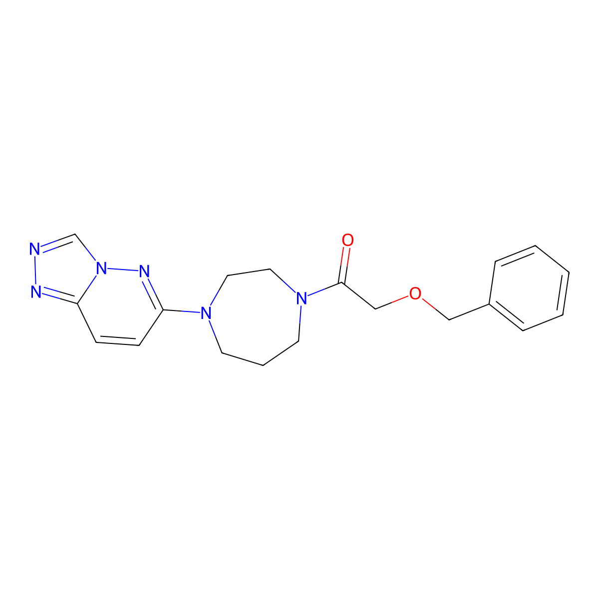 2-(Benzyloxy)-1-(4-{[1,2,4]triazolo[4,3-b]pyridazin-6-yl}-1,4-diazepan-1-yl)ethan-1-one molecular structure, CAS 2310126-74-8