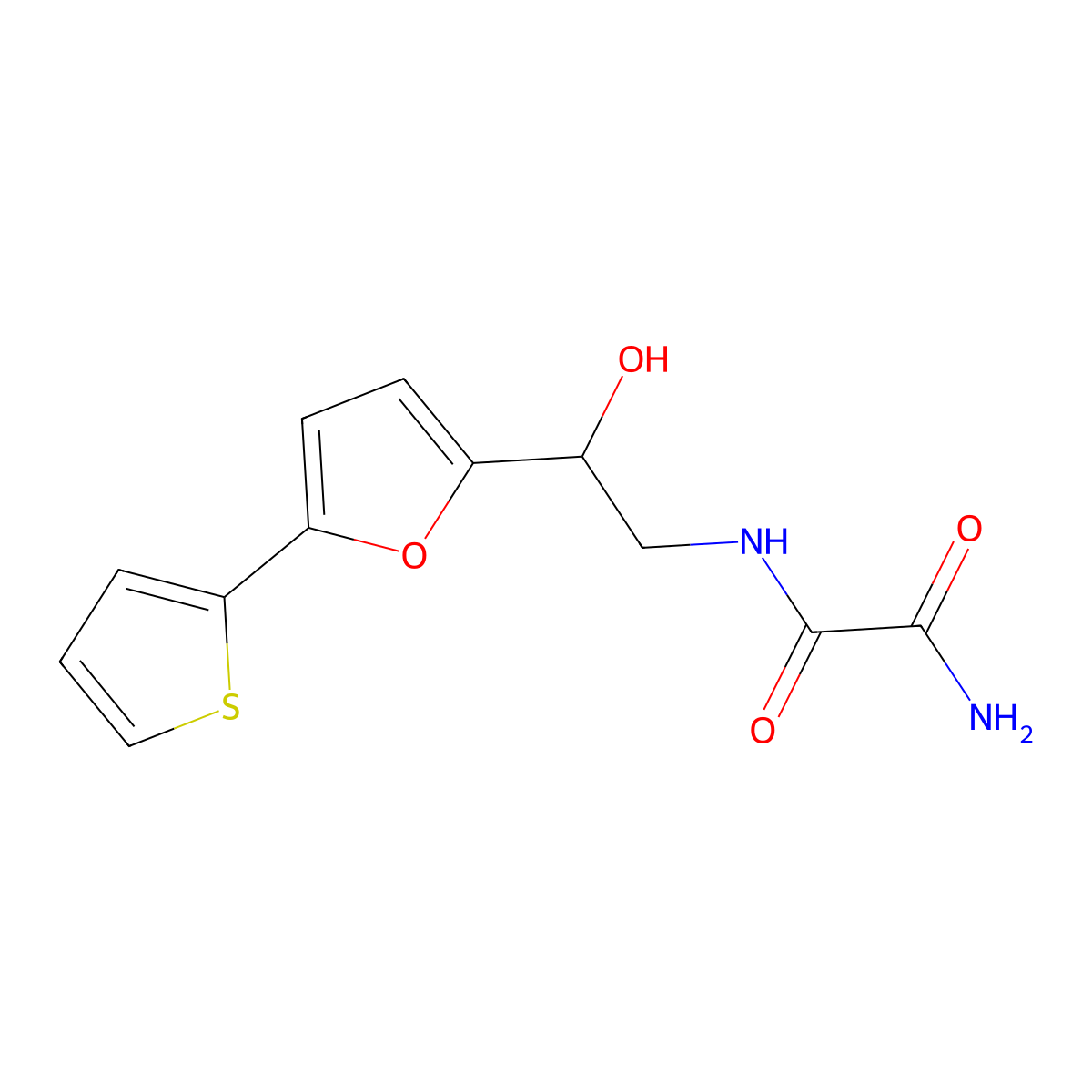 N'-{2-hydroxy-2-[5-(thiophen-2-yl)furan-2-yl]ethyl}ethanediamide molecular structure, CAS 2310127-12-7