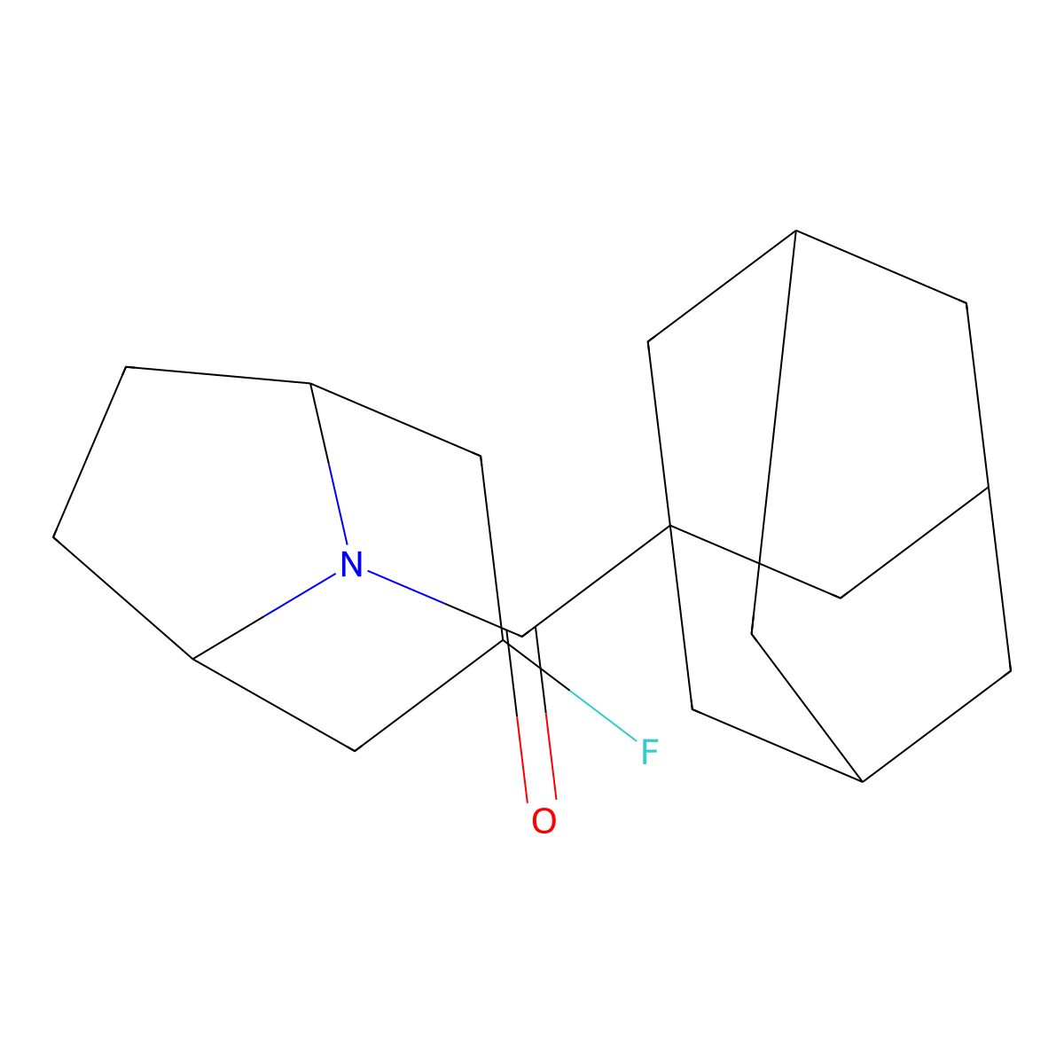 8-(Adamantane-1-carbonyl)-3-fluoro-8-azabicyclo[3.2.1]octane molecular structure, CAS 2310127-94-5